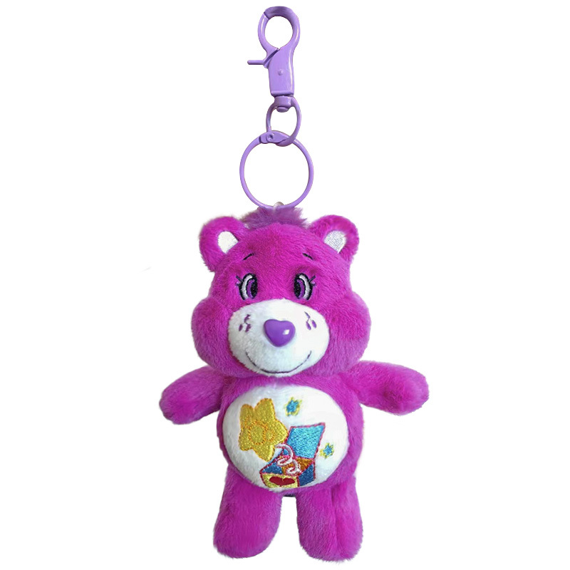 Genuino carebears arcoíris oso muñeca colgante amor oso bolso bolso colgante juguetes de peluche spot al por mayor