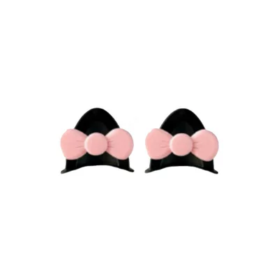 Decoration Stickers, Cat Ears, Bear — Dəbilqə (Kaska) aksesuarları - cat-eared-butterfly-black-pink