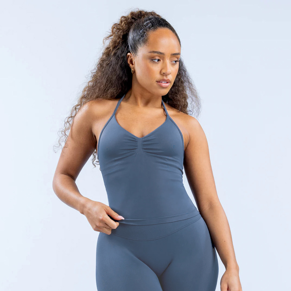 DFYNE Women's Sleeveless Bodysuit For Sports And Yoga Fitness Body Building_desvips.com