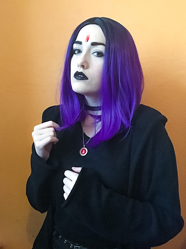 Crow Crow, Rachel Rose anime X-Men wig purple anti-curling short hair