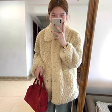 今年流行冬季宽松羊羔毛加厚毛毛外套女年轻温柔系仿皮草绒绒上衣
