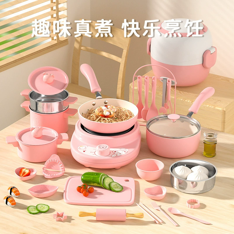 Мини-кухня, настоящий кулинарный полный набор, оптовая продажа, игровой домик для мальчиков и девочек, подарки на день рождения, Новый год, настоящая кулинария