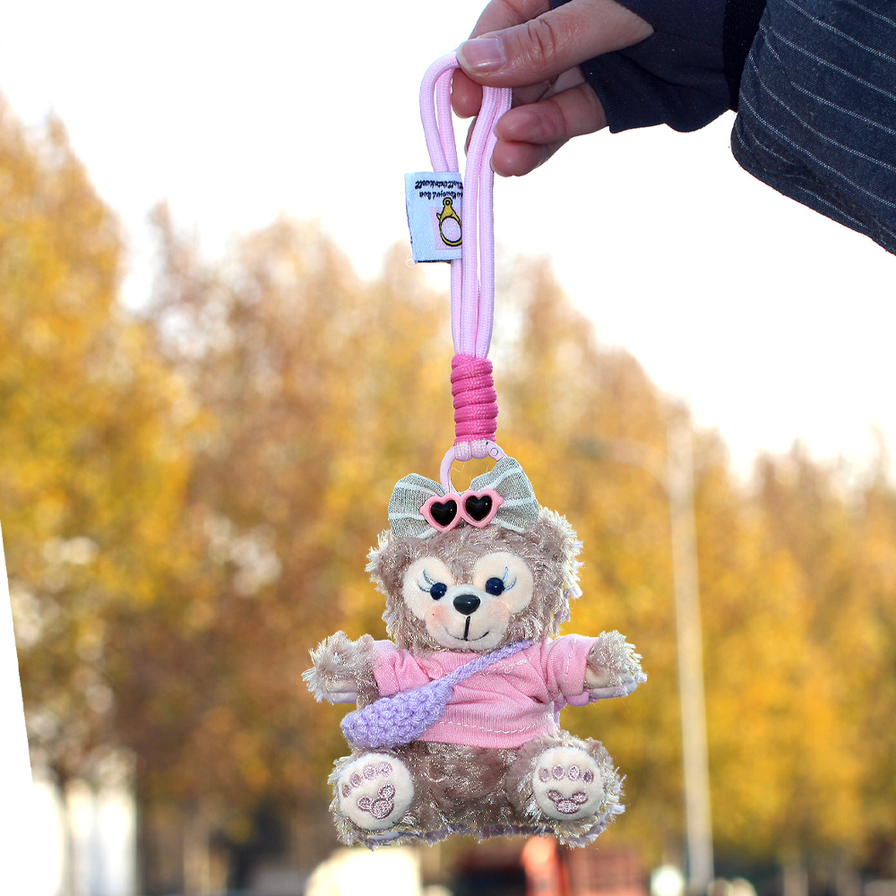 Caricatura de dibujos animados Sherry Duffy muñeca de peluche adornos nuevos accesorios para automóviles decoración espejo retrovisor femenino