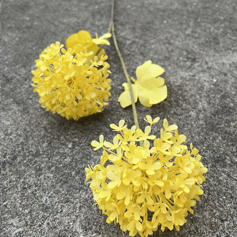 Nueva fábrica de flores artificiales de la boda amarillo leche amarillo limón amarillo fresco al aire libre Salón de la boda decoración flor falsa al por mayor