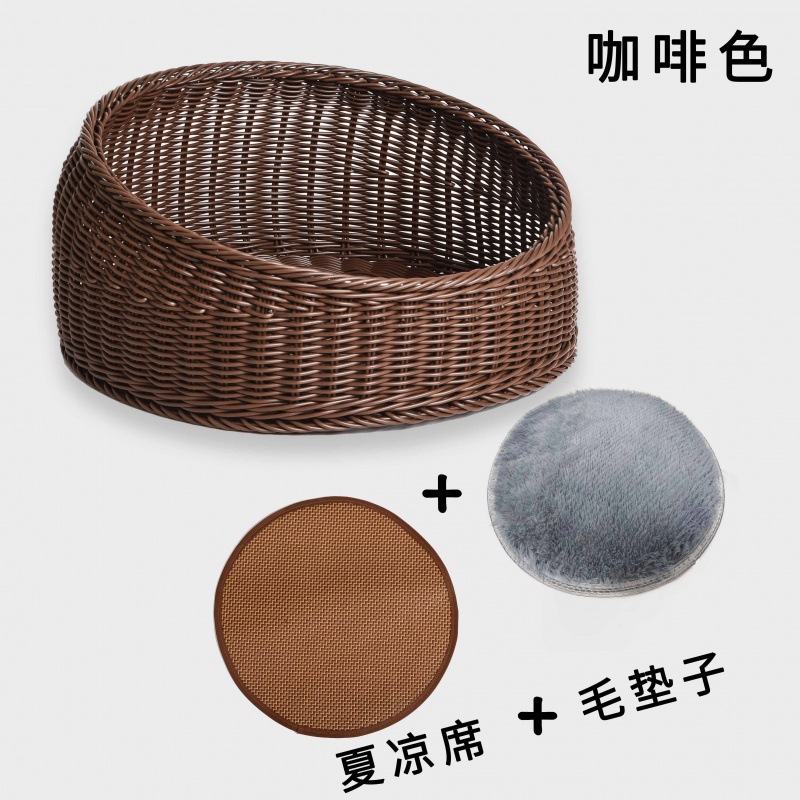 브라운 컬러에는 매트, 쿠션, 고양이 공이 함께 제공됩니다.