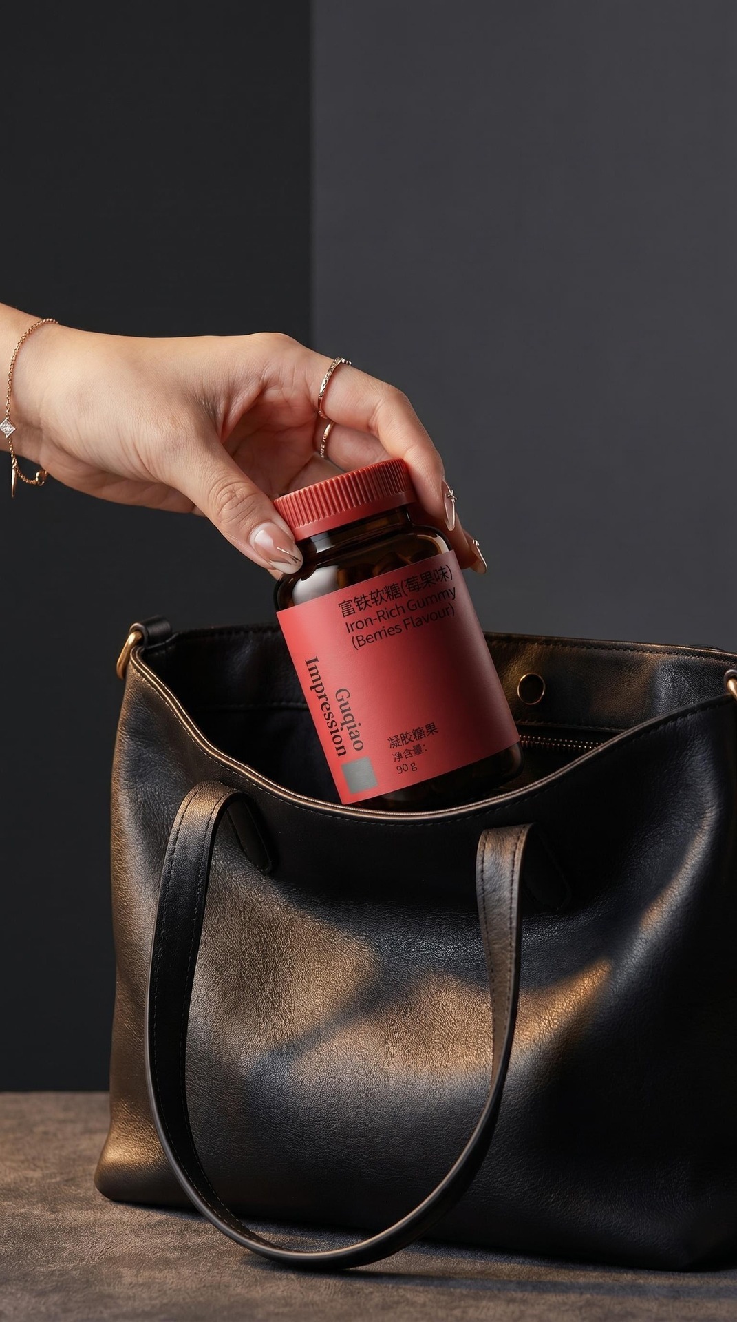 Iron-Enriched Jujube Gummy Candy Berry Flavor 90g Jar Soft Chewy Red Date Gel Candy preparation