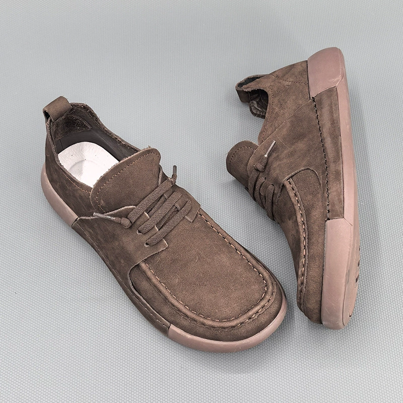 К sneakers стиль в корейском стиле из натуральной кожи, полуперчатые ботинки в демисезонной матовой отделке с европейским шиком