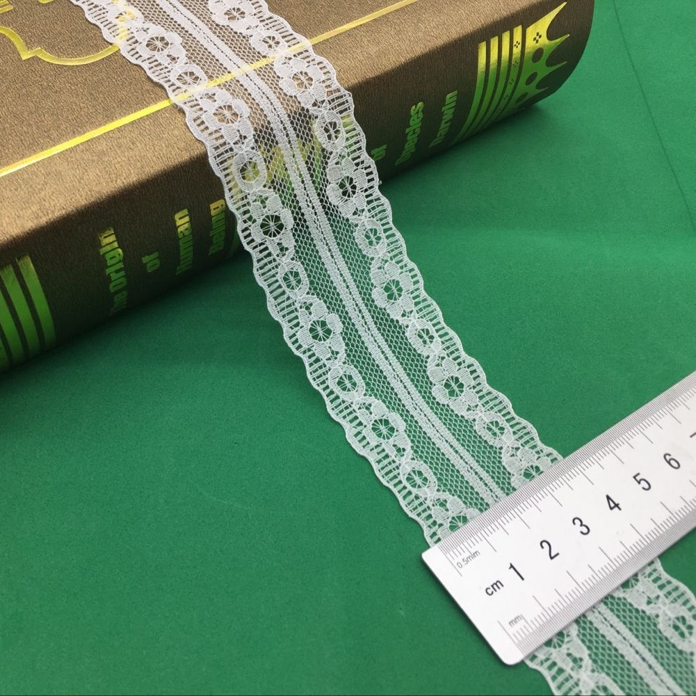 蕾丝花边j弹力花边睫毛花边厂里直销长期现货供应323-2#宽度4CM