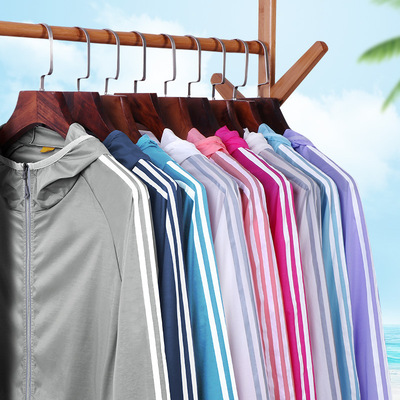 新款防曬服戶外運動冰絲釣魚防曬衣男定制透氣情侶夏季外套皮膚衣