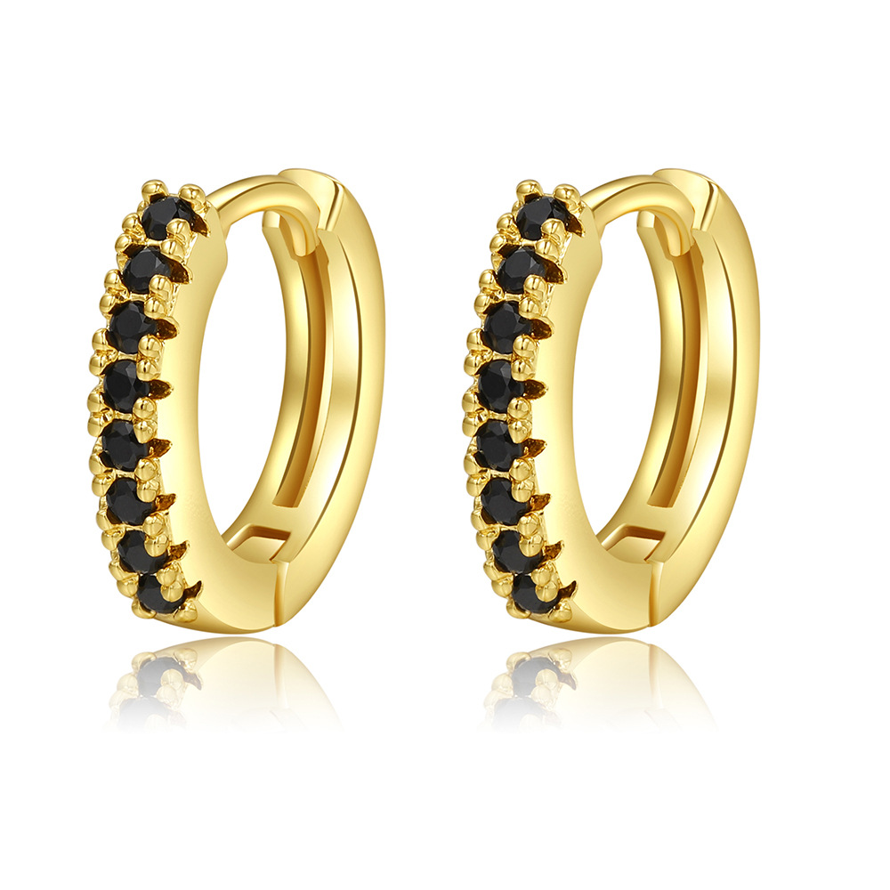 Fashion Geometric Copper Plating Zircon Earrings 1 Pair