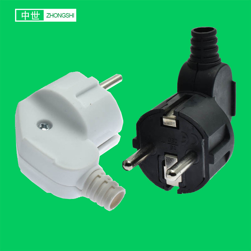欧规组装插头 德标插头可拆卸组合韩国韩标插头 烟斗形两圆脚16A