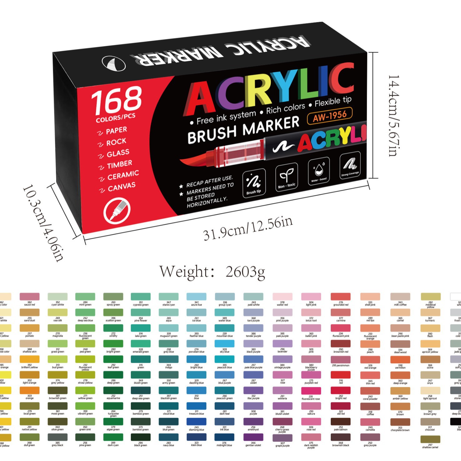 168 colores