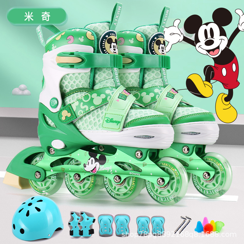 Disney Mickey and Minnie Skates Girls Roller Skates Kidsren Beginner Girls Skating Roller Skating 3-6-
