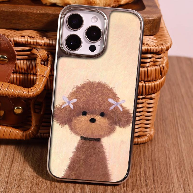 Bowknot Teddy Suitable for Apple iPhone 17 Phone Case 15/16Pro Matte Pc13 Cute 12 Female 14 Hard