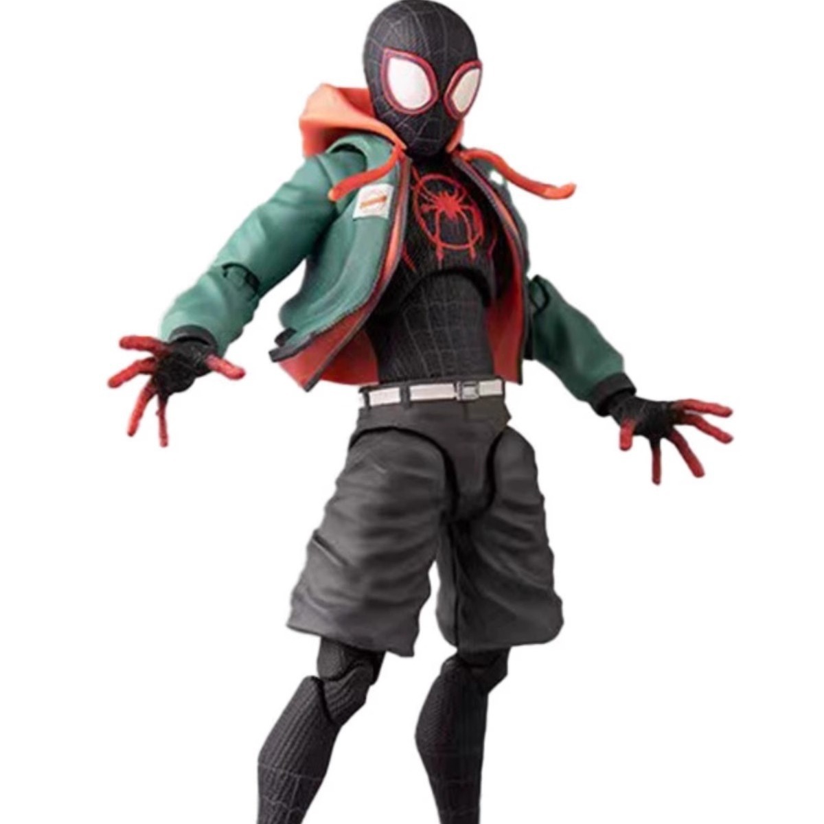 De alto valor de la práctica vertical y horizontal universo paralelo millas Spider-Man Super móvil mano de juguete Marvel muñeca modelo de regalo