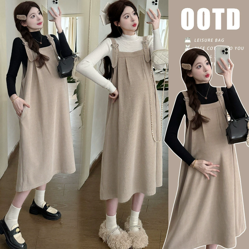 Платье для беременных осенью и зимой