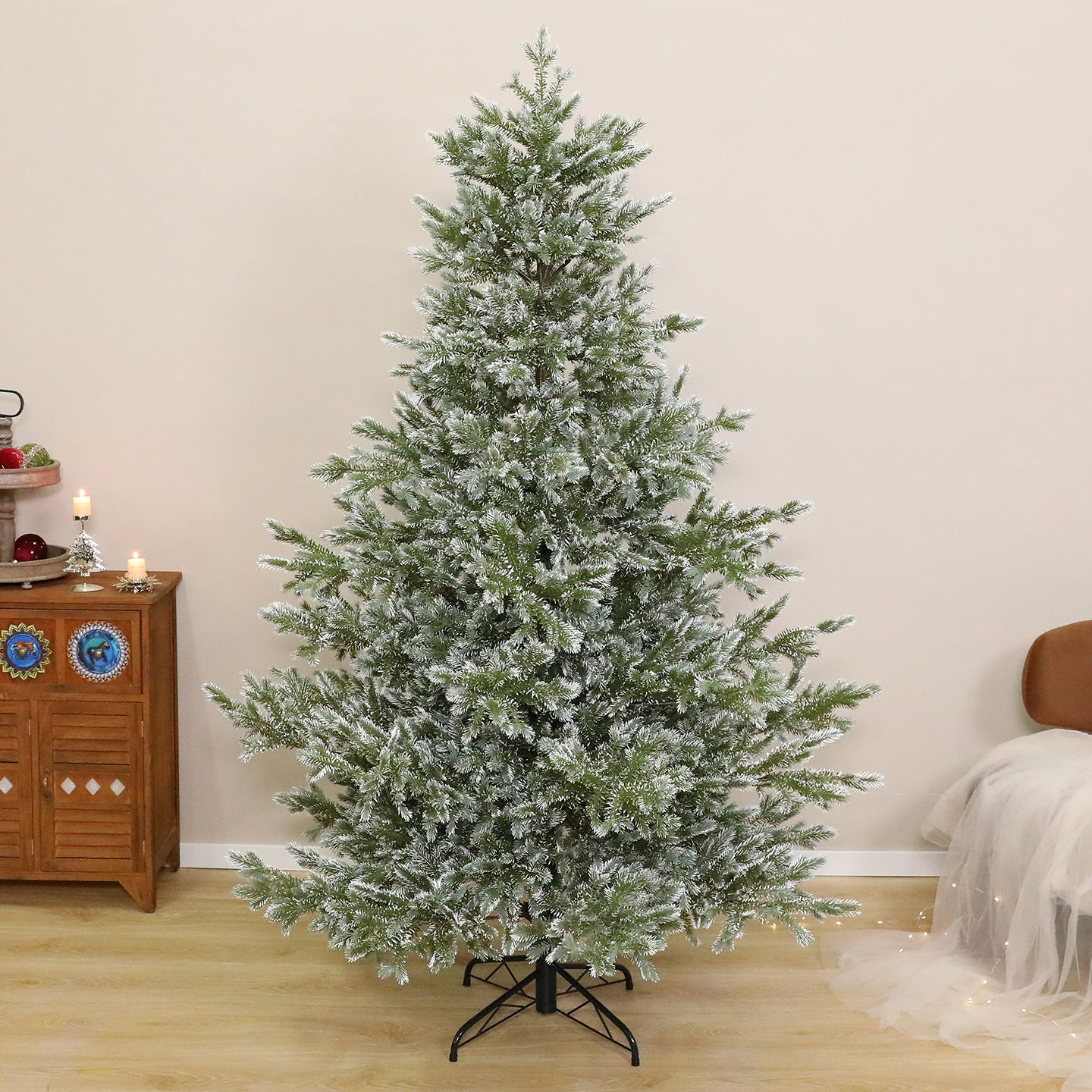 Shengyuan nuevo cifrado puro PE bicolor adornos de árbol de Navidad decoración de Navidad grande decoración de la sala de estar adornos