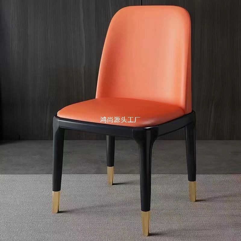 無垢材のダイニングチェア、軽くて豪華なダイニングテーブルと椅子、家庭用のシンプルでモダンな北欧レストランのソフトパッケージスツール、ダイニングテーブルと椅子、背もたれ椅子|undefined