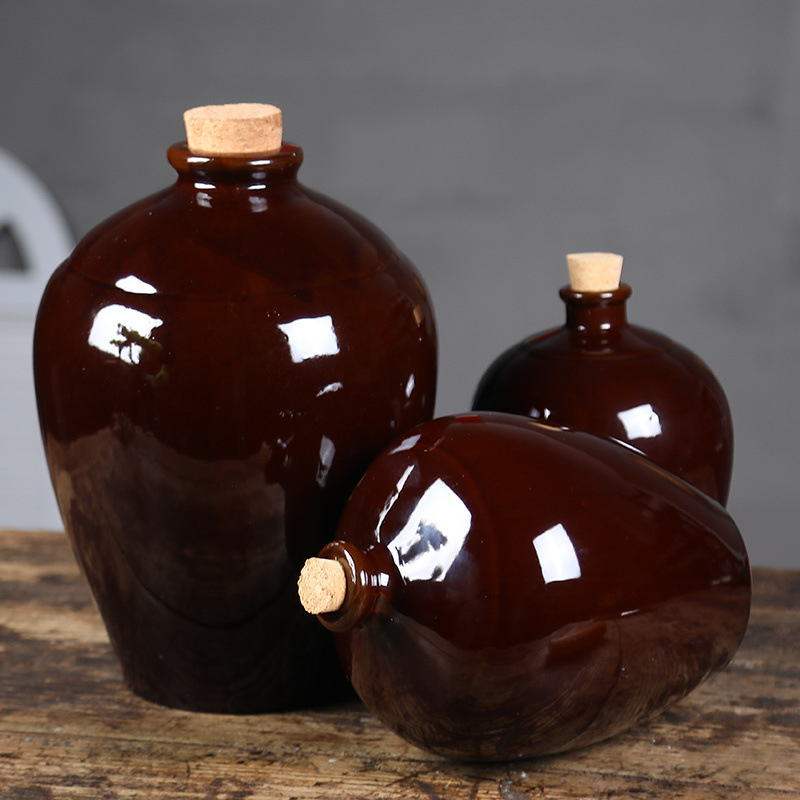 陶瓷酒瓶子1235斤10斤土陶装酒坛子仿古白酒瓶密封复古酒壶全套装