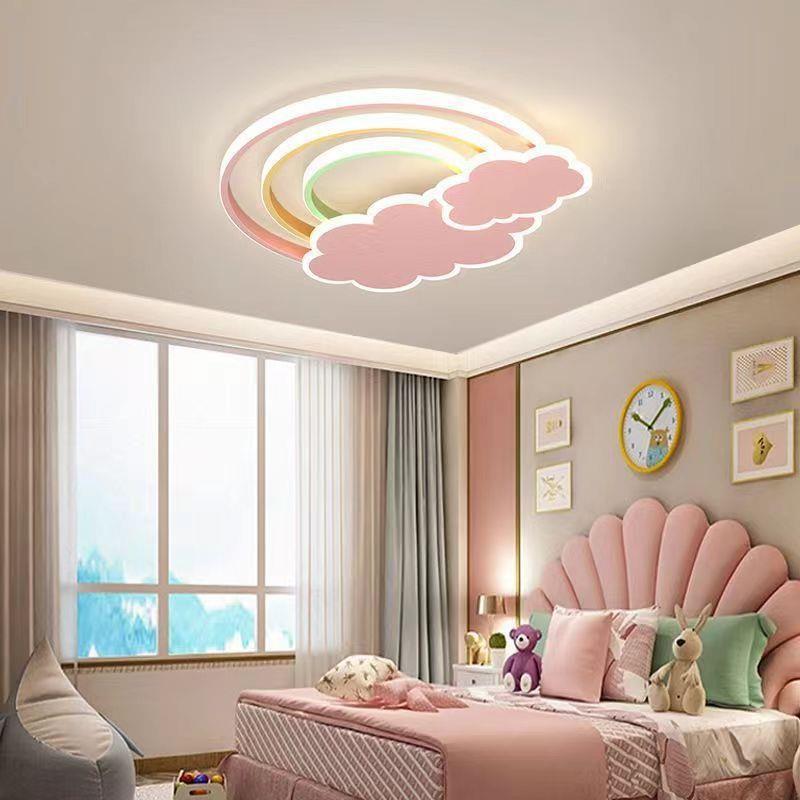 Children's Bedroom Lamp Ceiling Lamp Girl Cloud Lamp Rainbow Modern Simple Boy Led Eye Protection Cartoon Lamp