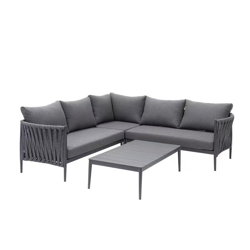 Sofá al aire libre Teslin banda balcón patio jardín villa hotel residencial sala de estar al aire libre combinación de sofá