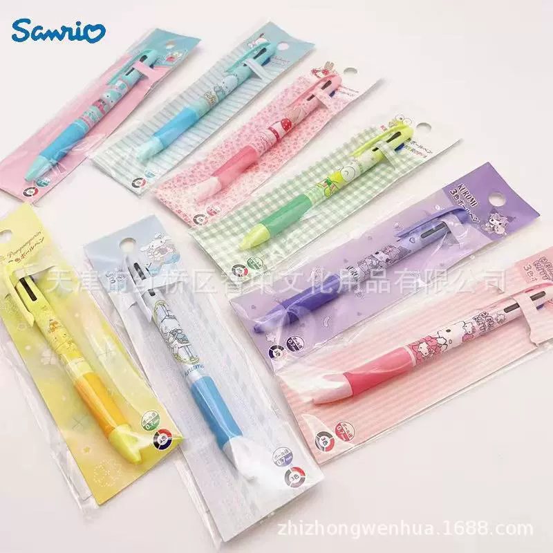 Sanrio, японский модуль, многоцветная шариковая ручка, три цвета, 0.5 мм