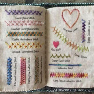 Amazon New Product Stitch Book DIY Stitch Sample Book Linen Embroider Lovers Book