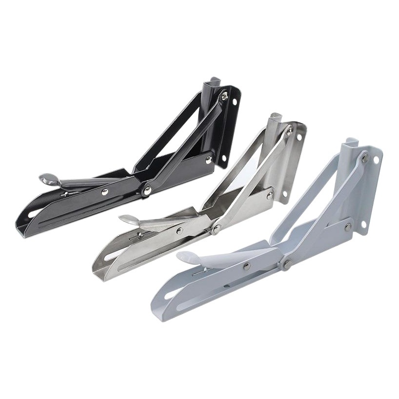 Accesorios de hardware de soporte triangular de acero inoxidable plegable de acero izquierdo K-tipo soporte de partición estante de pared al por mayor