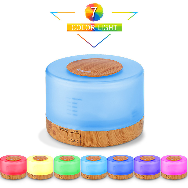 Amazon Hot Selling Remote Control Bluetooth Aromatherapy Machine Ultrasonic Music Wood Grain Humidifier Essential Oil Aroma Machine Home