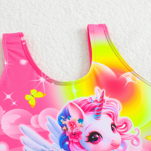 2026 Children's One-piece Swimwear, Order Starting from 1 Piece, Unicorn Girl Swimwear, Manufacturer Wholesale Swimwear for Girls