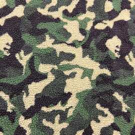 羊羔毛提花三色迷彩服 毛绒布料 服装箱包沙发抱枕玩具面料