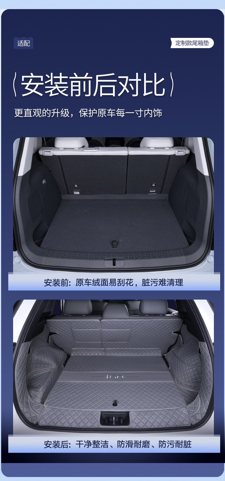 Suitable for 26 Models of Aion I60, Full Coverage Trunk Mat for Aion I60, Special Modified Interior Car Trunk Mat