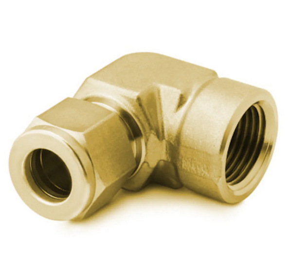 美国世伟洛克B-1210-8-12黄铜卡套管内螺纹 NPT弯头3/4in.3/4in.