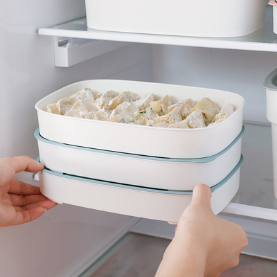 Dumplings box Refrigerator Storage Fresh keeping storage box kitchen Arrangement Freezing food Vegetables egg Dumplings Storage Box