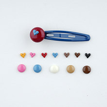 韩国ins甜美可爱新款彩色迷你爱心圆合金贴片diy发卡头饰饰品配件