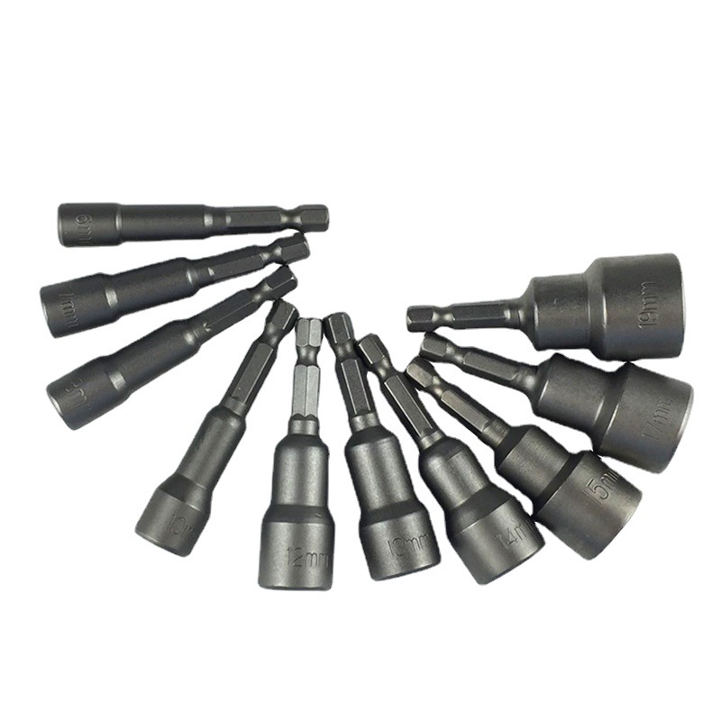 10PC强力套筒螺丝六角柄多功能多用途l铬钒钢风批磁性套筒 特价