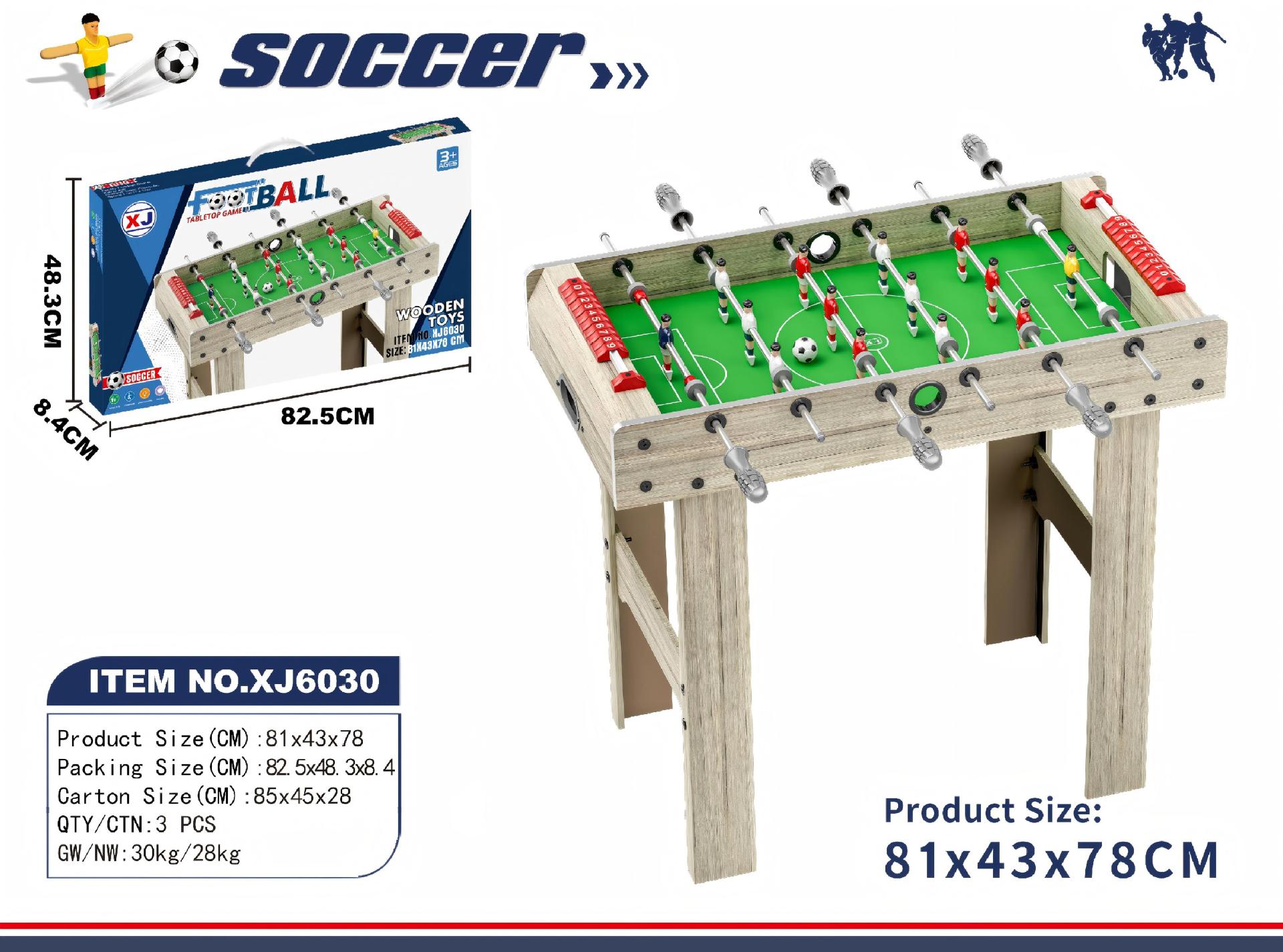 Mesa de fútbol infantil competitivo transfronterizo de cuatro golpes de seis golpes de mesa de fútbol de mesa para dos jugadores contra la mesa de batalla juguetes interactivos de ocio para padres e hijos