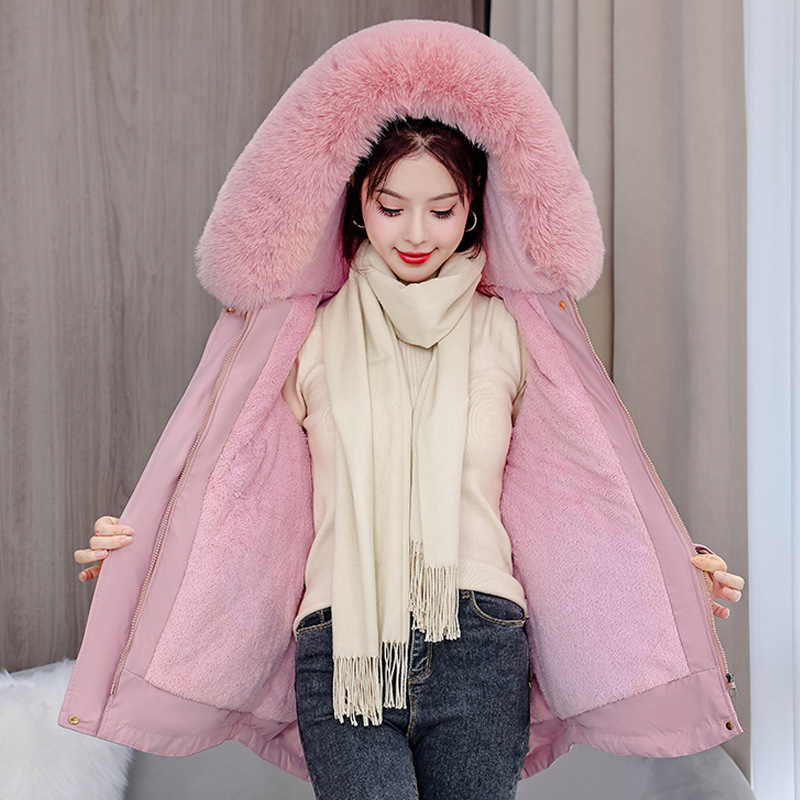 Algodón para mujeres mediana y larga en 2025 nuevo estilo de terciopelo para superar la chaqueta de algodón coreana suelta chaqueta de invierno image 9