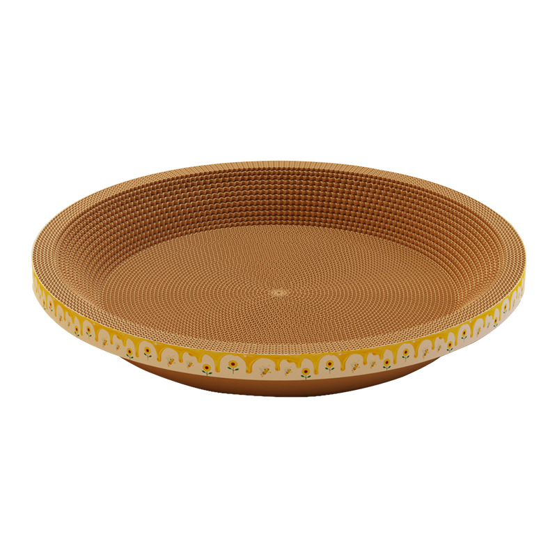 Placa de agarre redonda para gatos, nido de gato integral, placa de garra de gato resistente al desgaste y no descascar, recipiente de agarre de gato, artefacto de garra de molienda super grande.