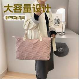 时尚单肩简约斜跨休闲包包2025年新款潮流女包纯色洋气休闲托特包