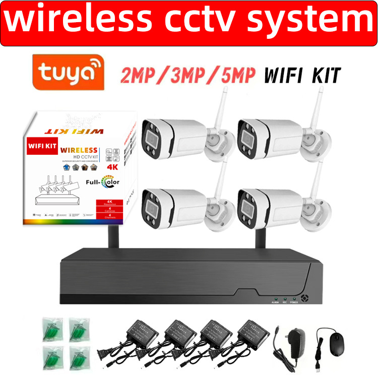 Kit de equipos de monitoreo inalámbrico Kit de cámara wifi 4ch sistema de monitoreo inalámbrico IP CAMERA