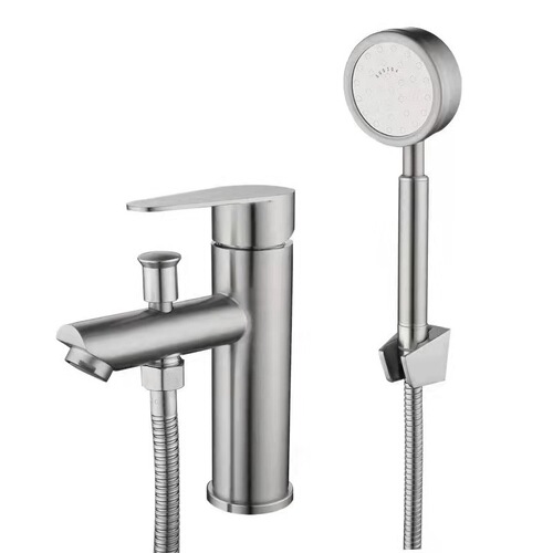 Stainless steel dual-use basin faucet multi-functional single hole with shower bath basin washbasin hot and cold faucet