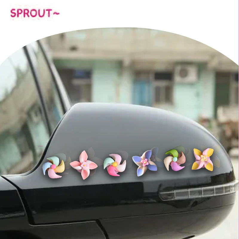 Adornos para automóviles, giratorio, giroscopio de molino de viento, decoraciones creativas, consola central giratoria, accesorios para automóviles, plástico lindo para damas
