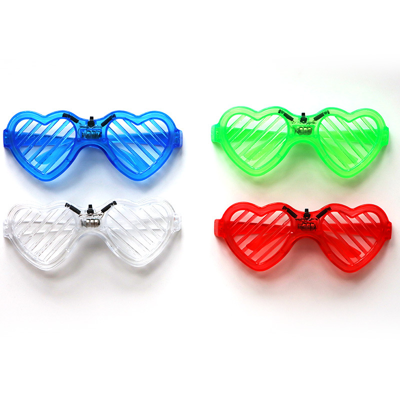 Amor persianas gafas luminosas bar KTV discoteca baile atmósfera apoyos LED flash gafas niños juguetes fluorescentes