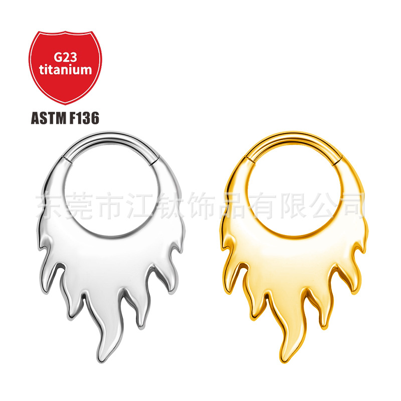 Pointed titanium steel lip stud product view