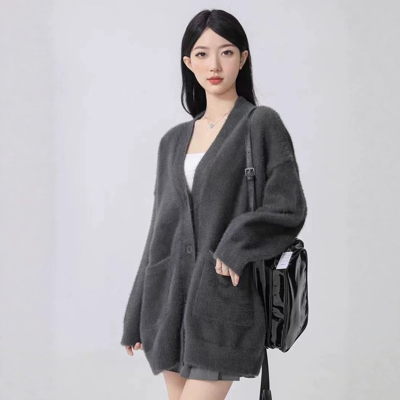 【Brand Selection】Chanel-Style Cardigan Elegant Top for Women, Faux Mink Fur Coat, Soft Knit Sweater, Thickened 【Brand Selection】Chanel-Style Cardigan Elegant Top for Women, Faux Mink Fur Coat, Soft Knit Sweater, Thickened