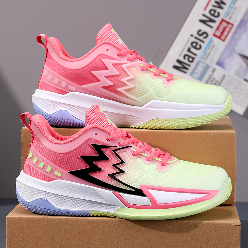 Zapatos de baloncesto de combate real de malla transpirable de baja ayuda juvenil antideslizante, anti-desgaste y amortiguador, zapatos deportivos de suela suave ligeros image 7