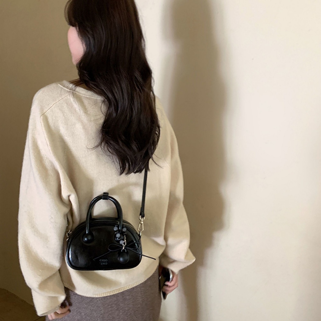 Nanfeng Chio2nd Sweet Date Genuine Leather Pillow Bag - Exquisite Small Women's Wedding Bag, Handbag, Shoulder & Crossbody Bag - Thumbnail 3
