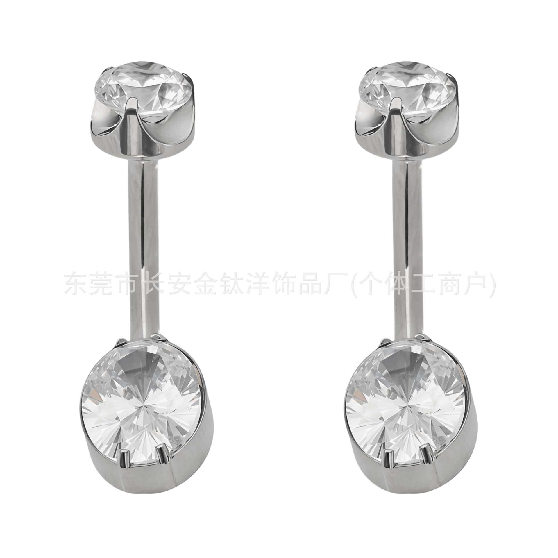 Pointed titanium steel lip stud product view