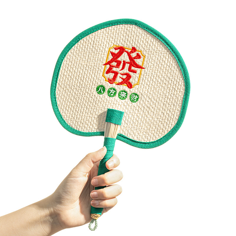 Abanico bordado Abanico de plátano tejido a mano de verano Nuevo abanico de dinero repelente de mosquitos portátil chino Abanico de girasol de mano